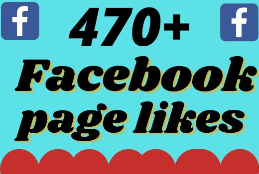 I will add 470+ real and organic Facebook page likes