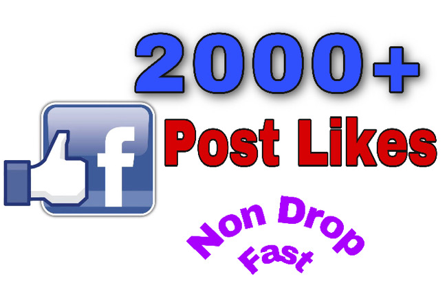 I will add 2000+ Likes on Facebook Post . Very fast and Non Drop!