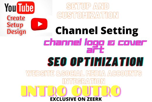 I will create /setup and design a youtube channel with seo