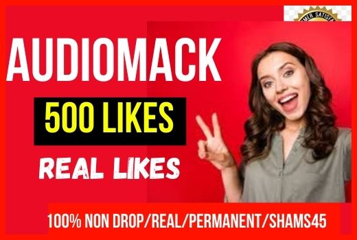 Get Instant 500+ Audiomack likes, Non-Drop, real Human Likes, and Permanent