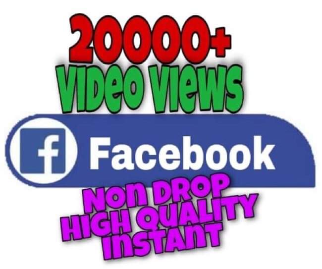 I will provide 20000+ Video Views on Facebook!! Fast and HQ!!
