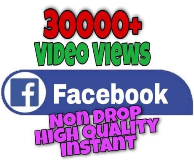 I will provide 30000+ Video Views on Facebook!! Fast and HQ!!