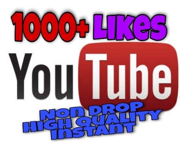 I will provide 1000+ Likes on YouTube!! Fast and HQ!!