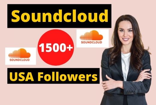 Give 1500+ Soundcloud USA Followers Instant Real and Organic, Non-drop & Lifetime Guaranteed.