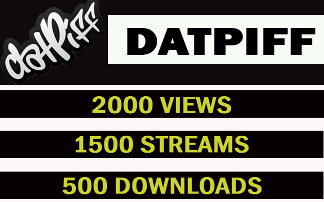 Datpiff Music Promotion 2000 views,1500 streams and 500 downloads