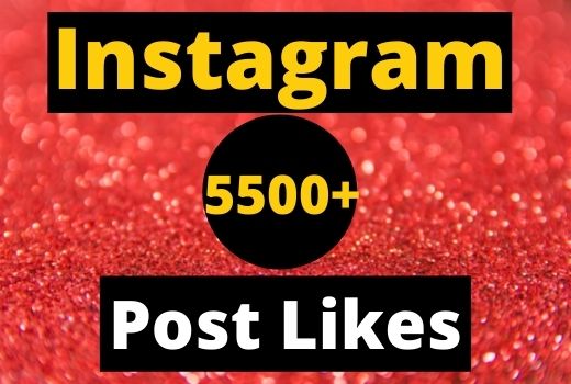 Give Instant 5500+ Instagram Likes on your Instagram post real & organic.