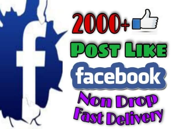 I will provide 2000+ Post Likes on Facebook!! Fast and HQ!!