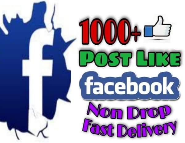 I will provide 1000+ Post Likes on Facebook!! Fast and HQ!!