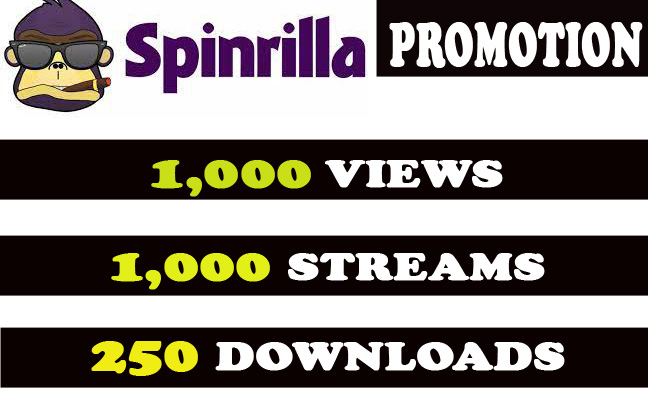 Spinrilla Music Promotion 1,000 views 1,000 streams 200 downloads