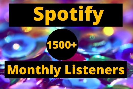 Provide 1500+ Spotify Monthly listeners high-quality Non-Drop Lifetime Guaranteed