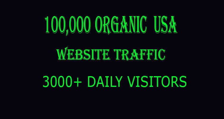 I will give 100,000 ORGANIC USA WEBSITE TRAFFIC FOR  30 DAYS
