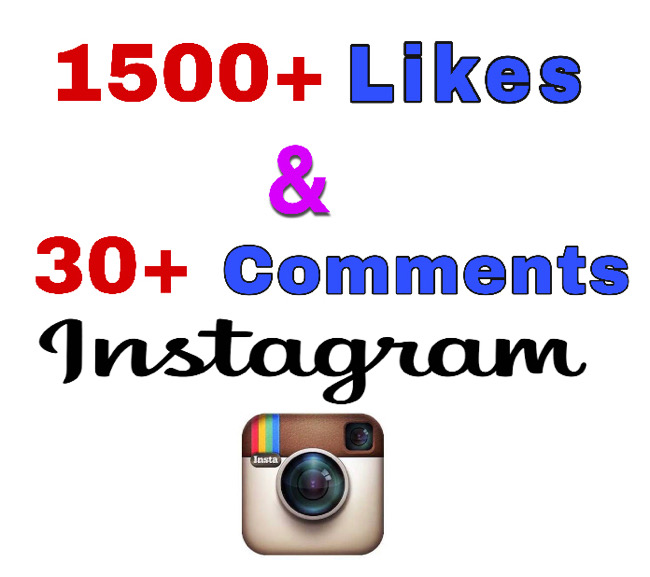 New package : Get 1500+ likes and 30+ random comments on instagram post ! 100% non drop!