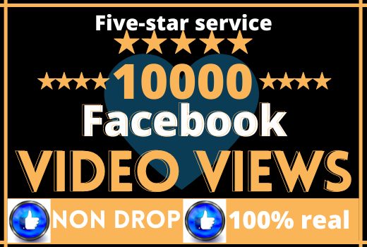 Provide 10000+ Facebook Pages Video Views, high quality, organic real active user, non-drop, and lifetime guaranteed