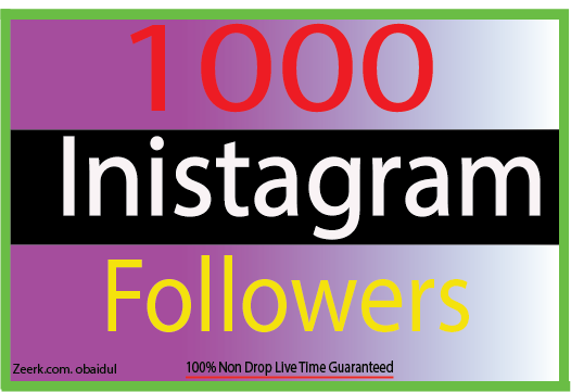 I will do1000  Instagram followers and promotion and marketing to get real follower