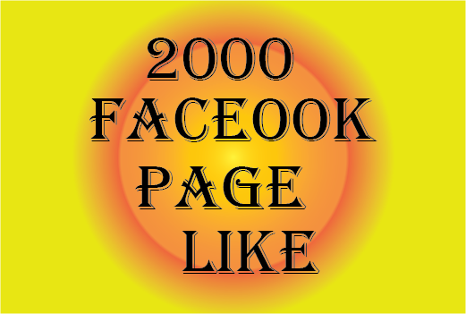 2000 Facebook Page like Non Drop and Lifetime permanent