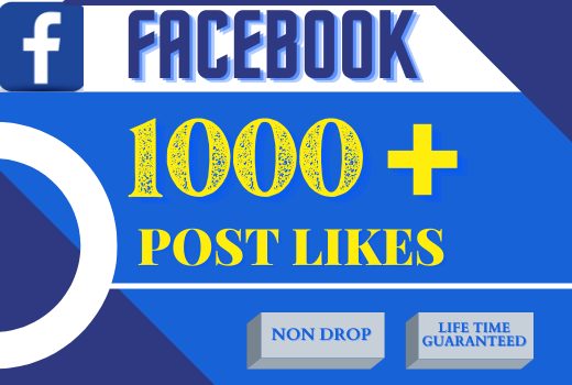 i will do your Facebook post 1000+ likes, non drop,100% real and organic