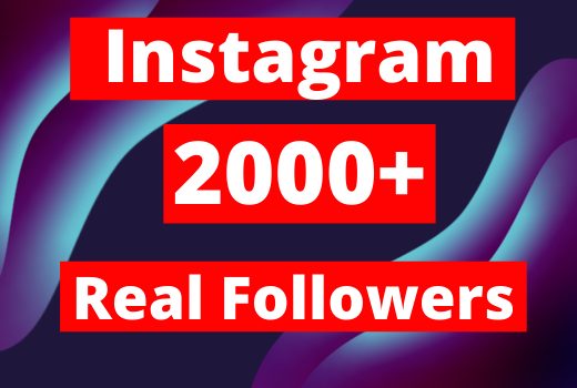 Real Instagram 2000+ Followers lifetime guaranteed