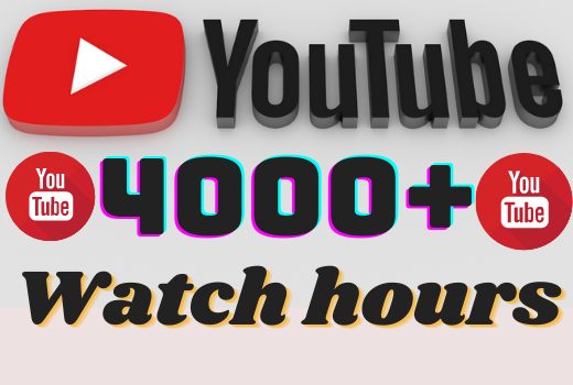 I will add 4000+ YouTube watch hours ,all watch hours are 100% real and organic.