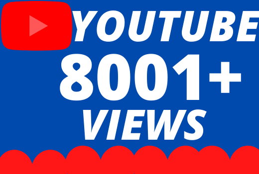 I will Add 8001+ HQ & Non Drop YOUTUBE views