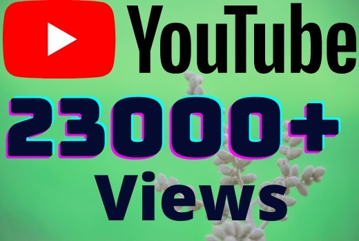 I will add 23000+ YouTube views ,all views are 100% real and organic.