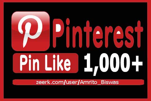 Add 1,000+ Pinterest Organic And Real Pin Likes, Non-Dropped and Lifetime guaranteed.