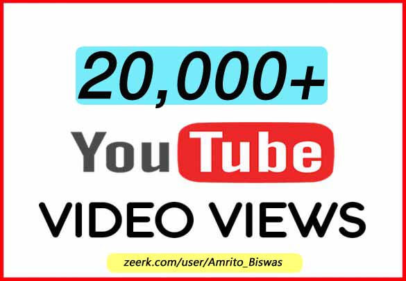 I Will Provide 20K+ YOUTUBE VIEWS,Real Or Organic