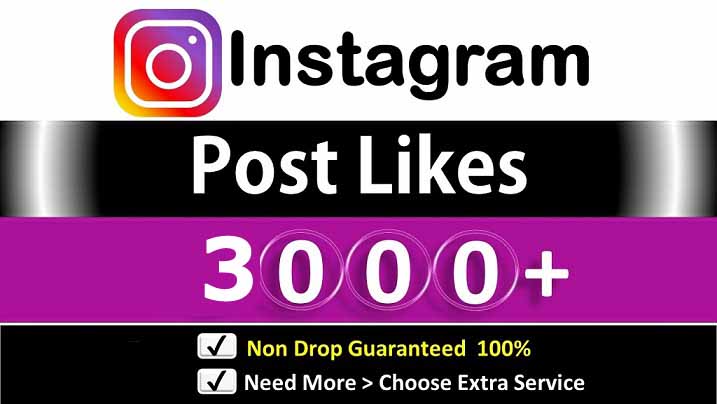 Get Instant 3000+ Instagram Very HQ Likes in Picture and Video, Non Drop Guarantee.