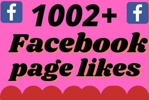I will add 1002+ real and organic Facebook page likes