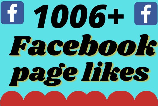 I will add 1006+ real and organic Facebook page likes