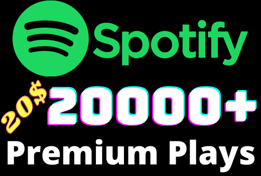 I will add 20000+ Spotify 𝐏𝐑𝐄𝐌𝐈𝐔𝐌 Plays ,all plays are 100% real and organic.