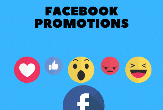 Facebook Promotions: Posts/Photos Reactions (with wow, hearths …) Highly recommended never drop