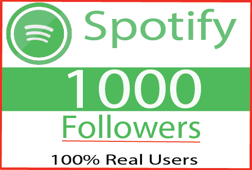 I will provide 1000+ organic Spotify followers 100% Real And Live Time Guaranteed