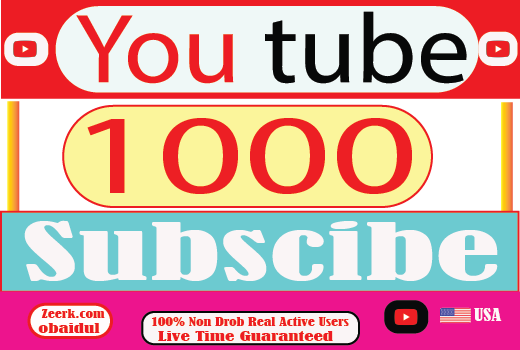 I Need Your 1000+ YouTube Subscribe Real Active User and 100% Non drop Live Guaranteed