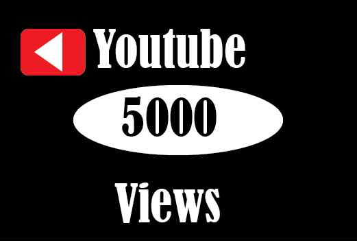 5000+ youtube Views , Non Drop , 100% real and Lifetime permanent