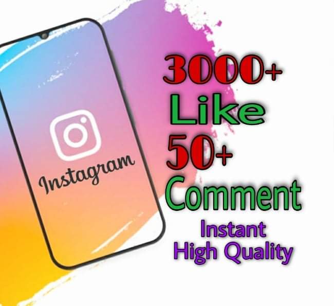 I will provide 3000+ Likes and 50+ Comments on Instagram!! Fast and HQ!!