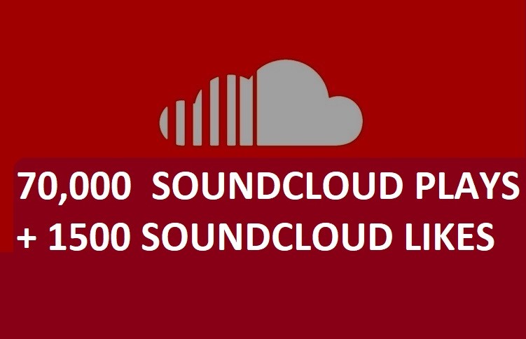 50,000 soundcloud plays with 2000 soundcloud likes