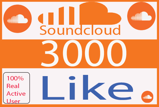 I will do SoundCloud  likes  Real Like And Non Drop 100% Live time Guaranteed