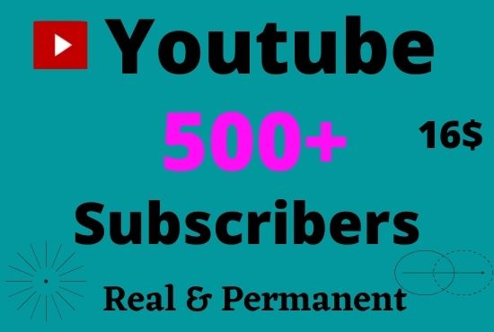 I will do 500+ Youtube Subscribers, 100% non drop guarantee