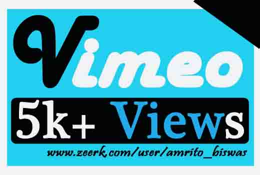 I Will Provide 5K+ Vimeo View’s Real and Organic, Non Drop Guarantee.