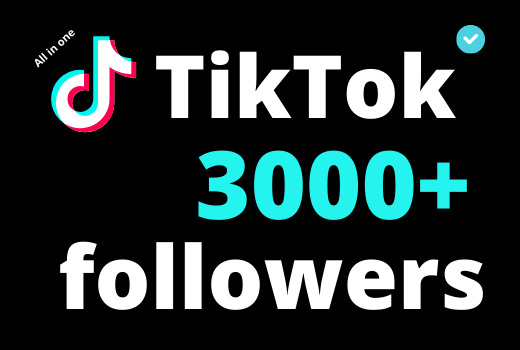 I will add 3000+ TikTok followers ,all followers are 100% real and organic.