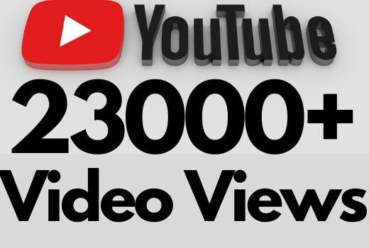 I will add 23000+ REAL AND non drop YouTube video views