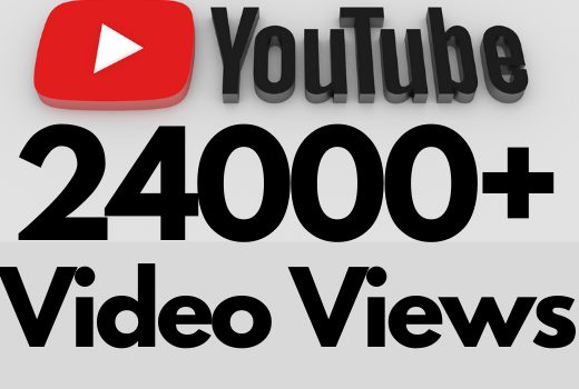 I will add 24000+ REAL AND non drop YouTube video views