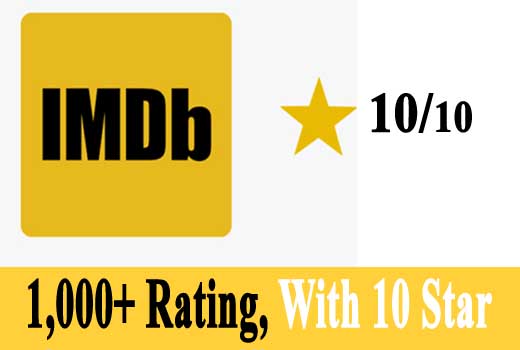 I Will Provide 1,000+ IMBD Rating With 10 Star