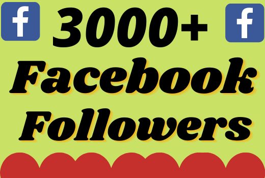 I will add 3000+ real and organic Facebook followers
