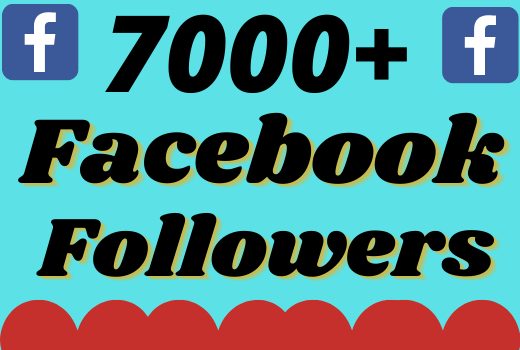 I will add 7000+ real and organic Facebook followers