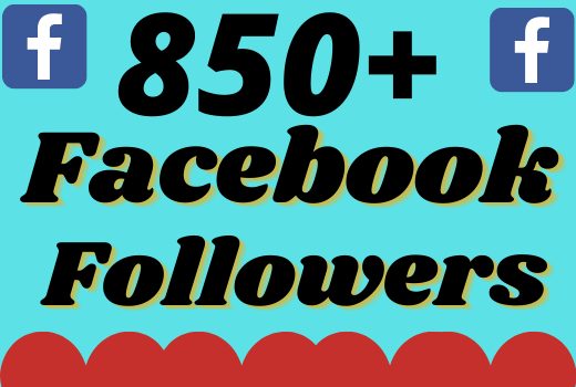 I will add 850+ real and organic Facebook followers