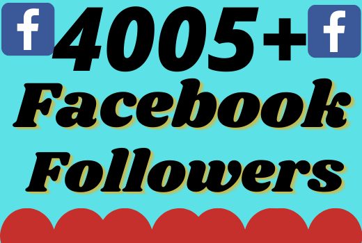 I will add 4005+ real and organic Facebook followers