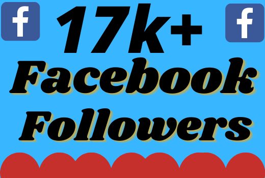 I will add 17000+ real and organic Facebook followers