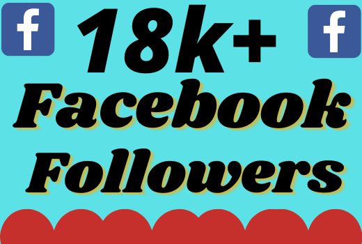 I will add 18000+ real and organic Facebook followers