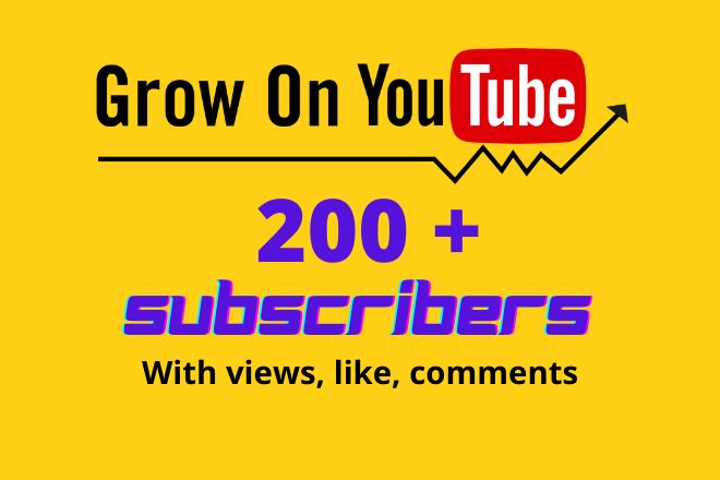 YouTube Subscribers 200 with views and like